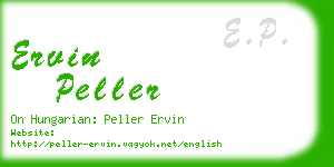 ervin peller business card